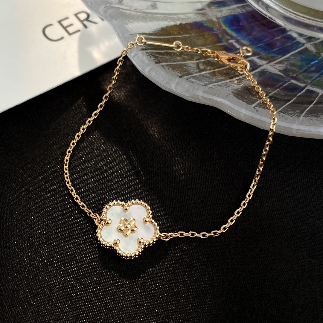 [Glow Jewelry]LUCKY SPRING ROSE GOLD MOP BRACELET