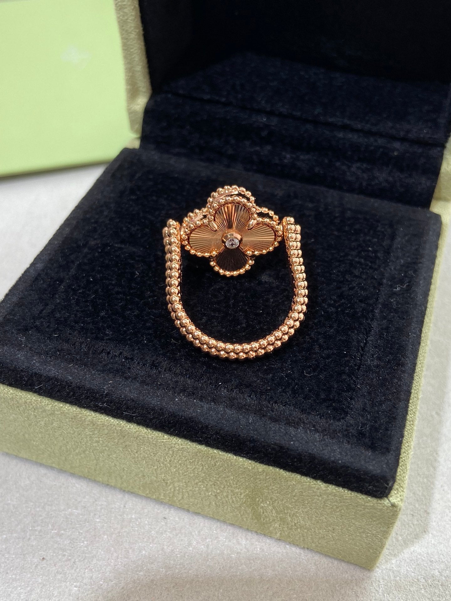 [Glow Jewelry]CLOVER RIVERSIBLE ROSE GOLD RING