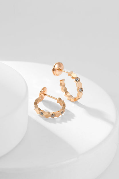 ¡®Glow Jewelry¡¯BEE LOVE DIAMOND HOOP EARRINGS