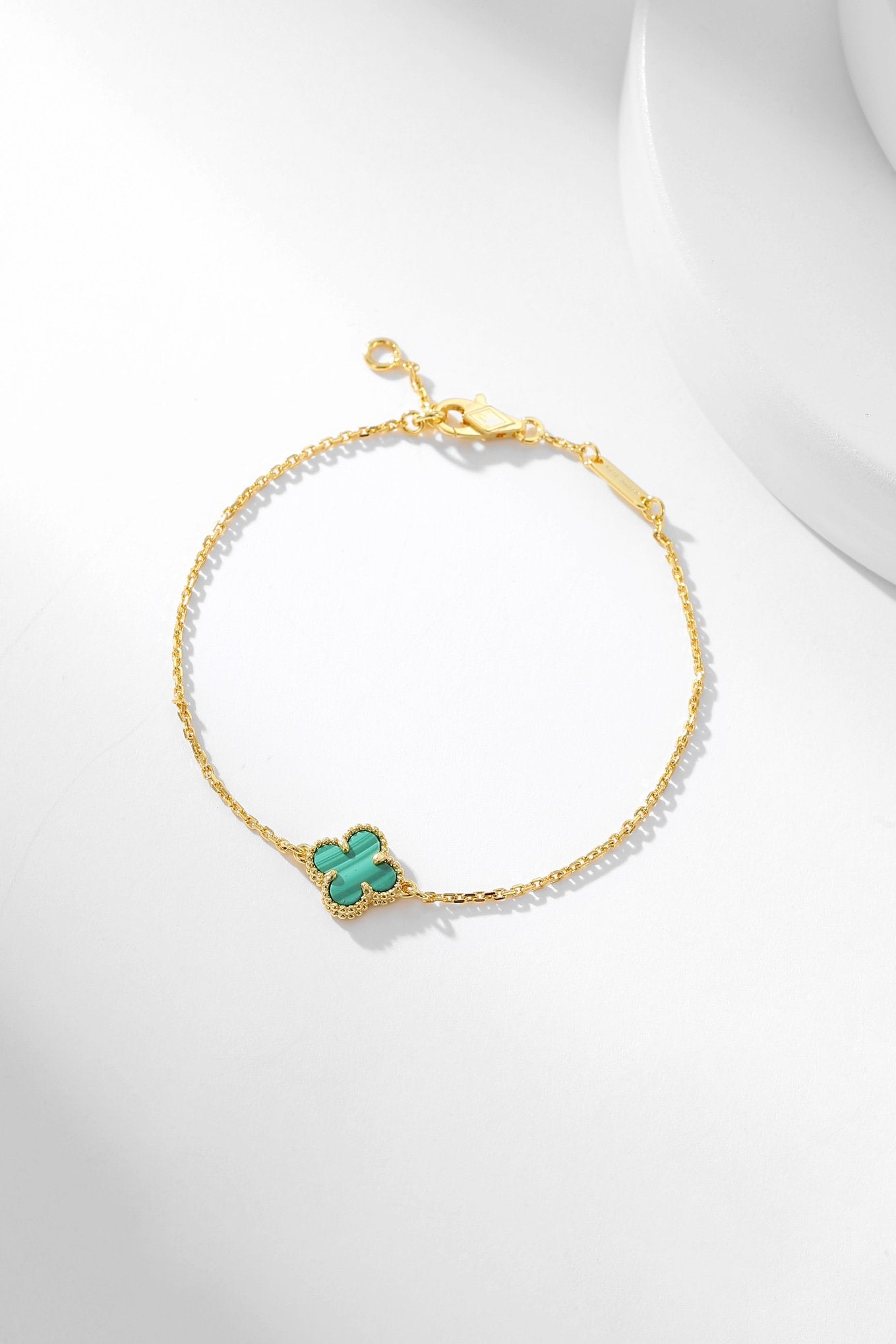 [Glow Jewelry]CLOVER BRACELET MALACHITE 1 MOTIF