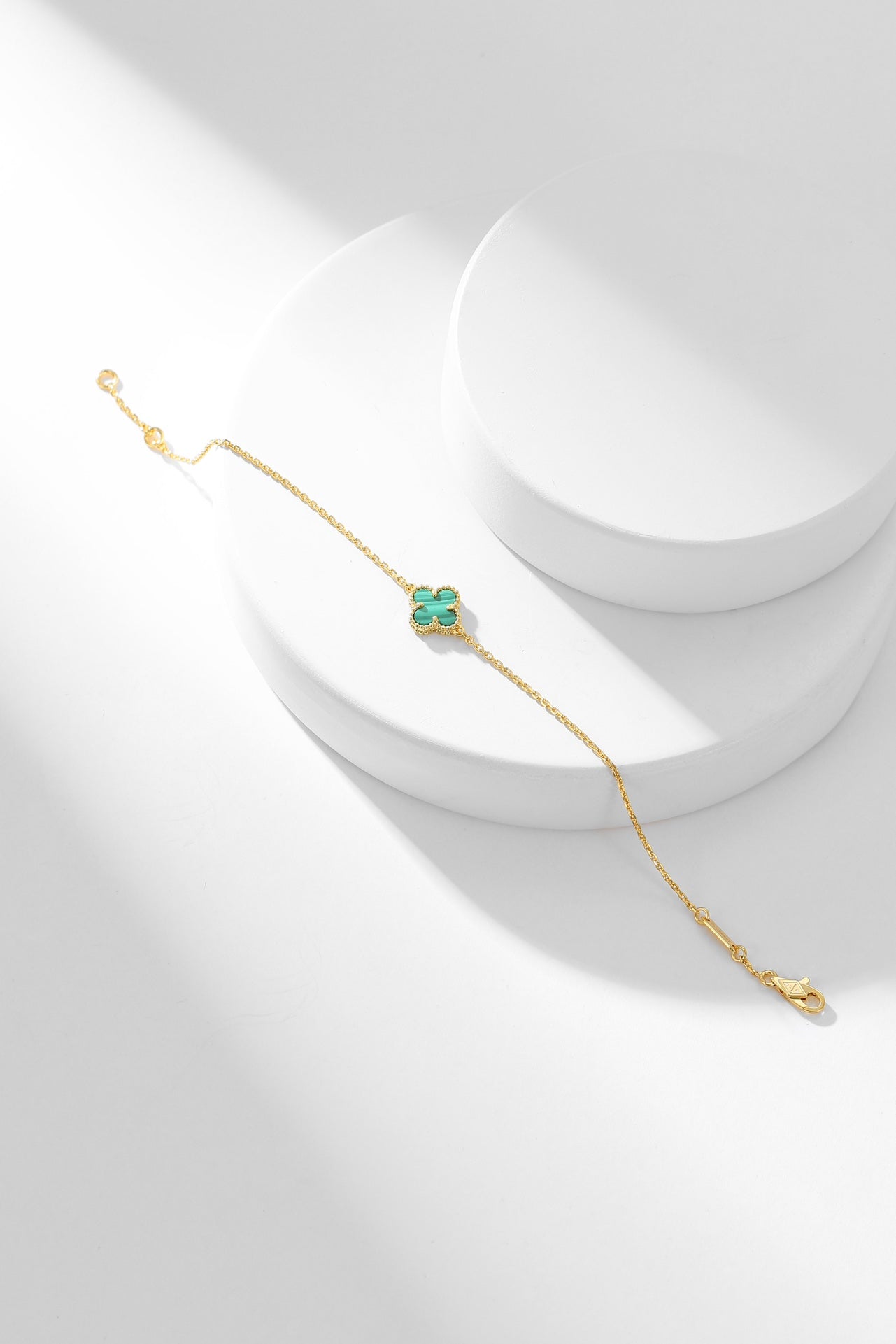 [Glow Jewelry]CLOVER BRACELET MALACHITE 1 MOTIF