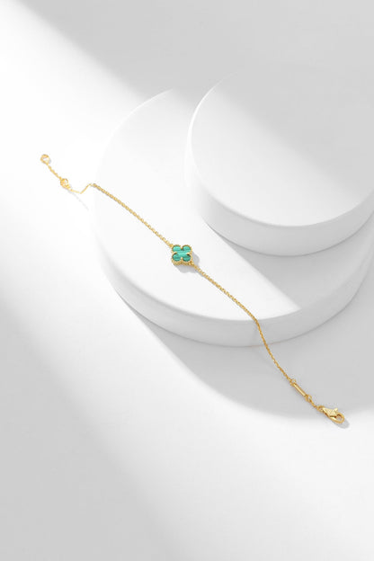 ¡®Glow Jewelry¡¯CLOVER BRACELET MALACHITE 1 MOTIF
