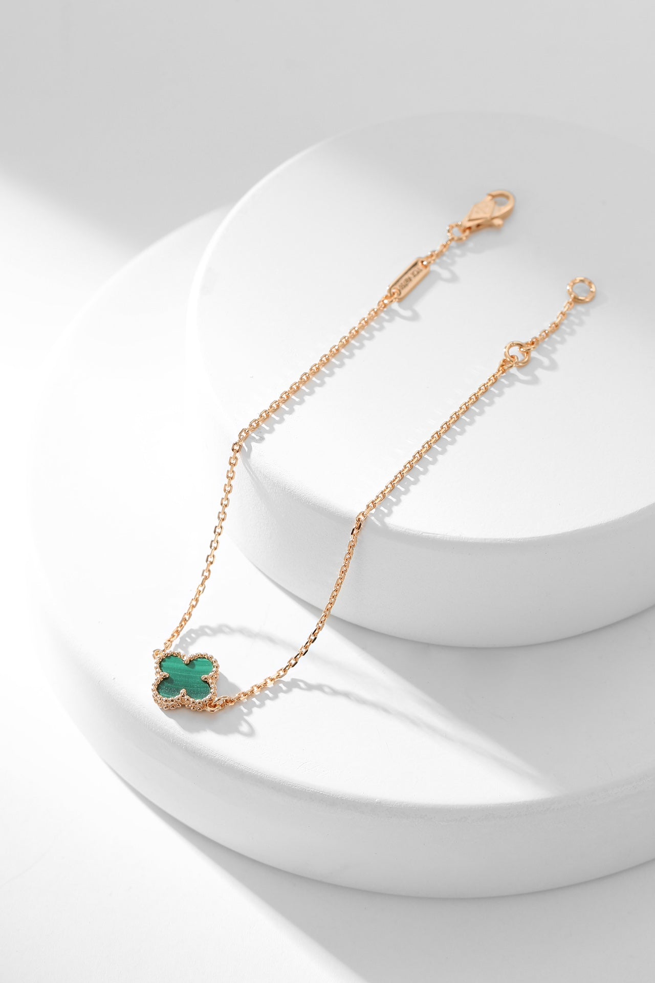 [Glow Jewelry]CLOVER BRACELET MALACHITE 1 MOTIF