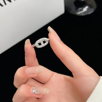 [Glow Jewelry]RONDE SMALL SILVER DIAMOND RING