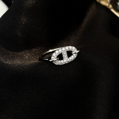 [Glow Jewelry]RONDE SMALL SILVER DIAMOND RING