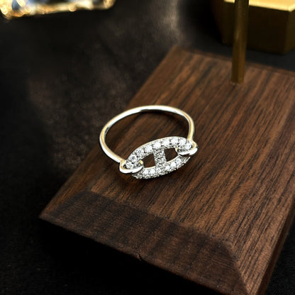 [Glow Jewelry]RONDE SMALL SILVER DIAMOND RING