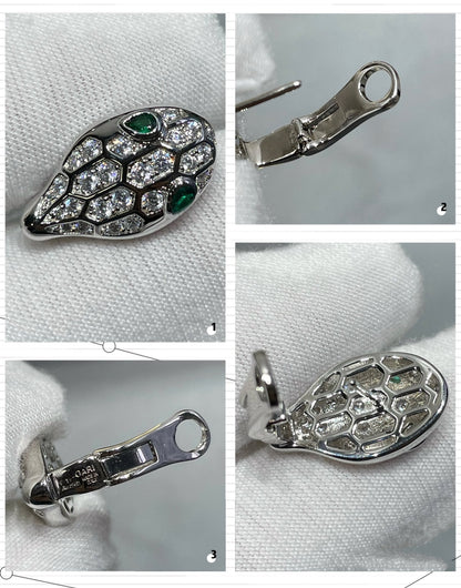 [Glow Jewelry]SERPENT DIAMOND STUD EARRINGS