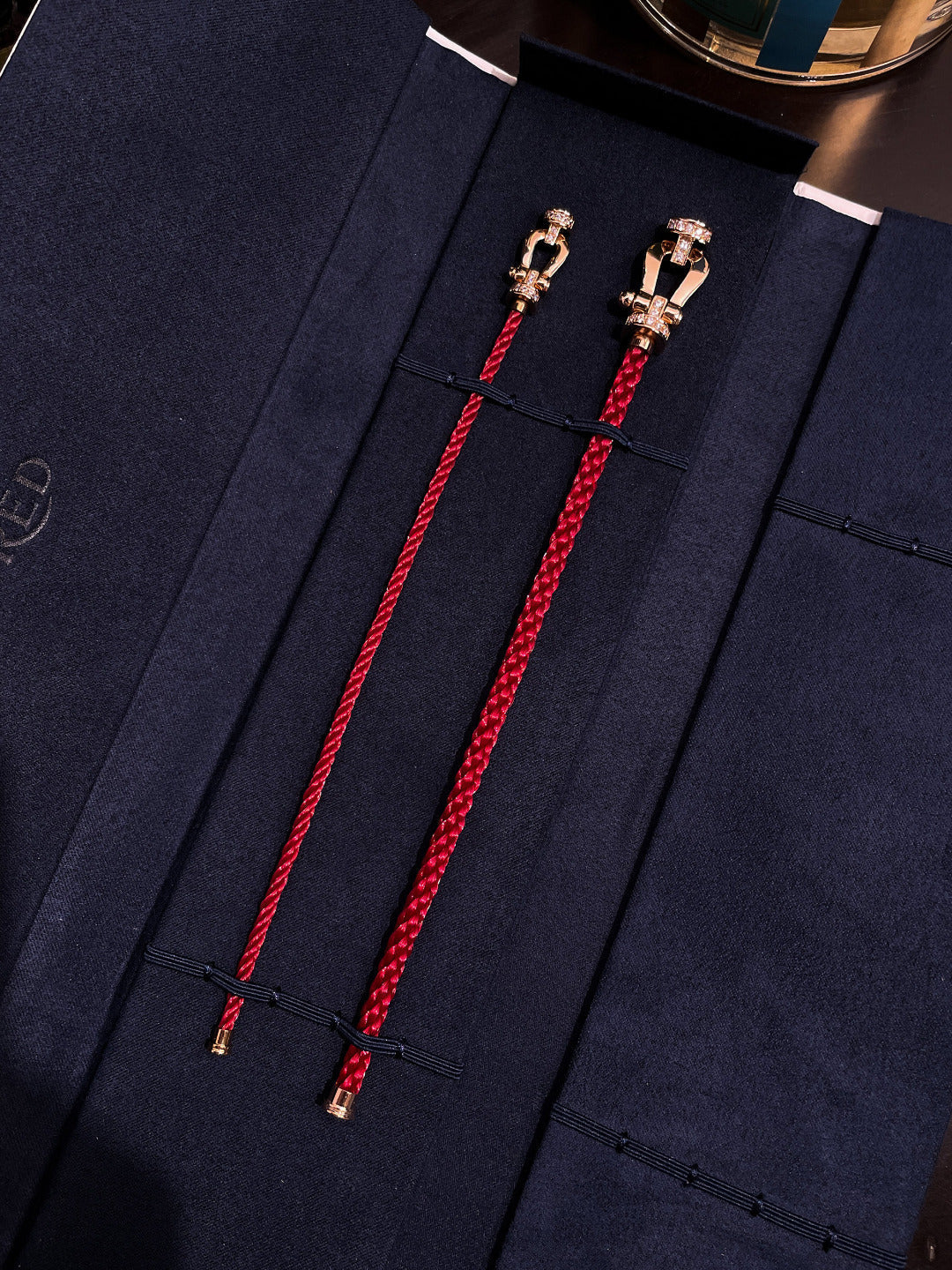 [Glow Jewelry]FORCE 10 HALF DIAMOND PINK GOLD RED CORDERI LARGE AND MEDIUM MODEL