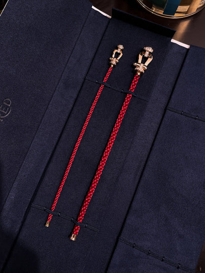 [Glow Jewelry]FORCE 10 HALF DIAMOND PINK GOLD RED CORDERI LARGE AND MEDIUM MODEL