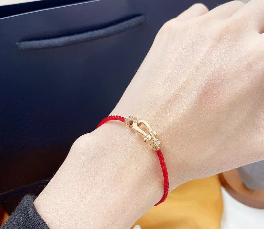 [Glow Jewelry]FORCE 10 HALF DIAMOND PINK GOLD RED CORDERI LARGE AND MEDIUM MODEL