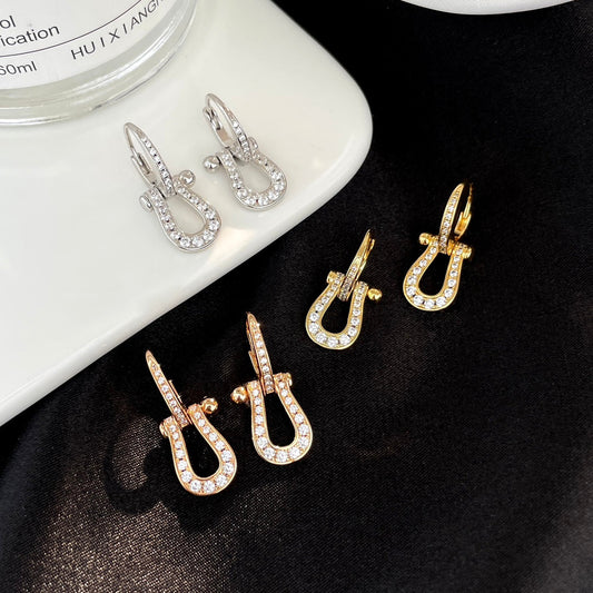 [Glow Jewelry]FORCE 10 FULL DIAMOND DROP EARRINGS MEDIUM MODEL