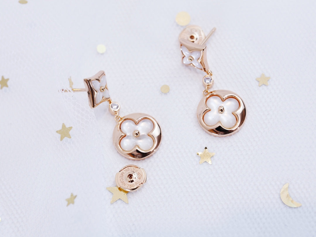 ¡®Glow Jewelry¡¯STAR AND SUN PINK GOLD MOP DROP EARRINGS