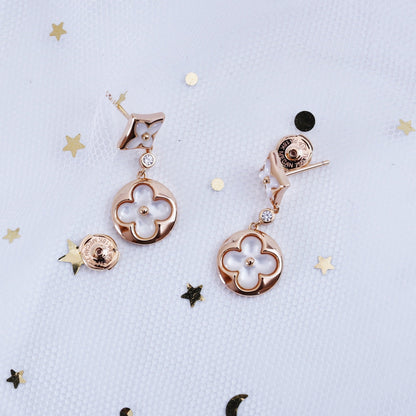 ¡®Glow Jewelry¡¯STAR AND SUN PINK GOLD MOP DROP EARRINGS