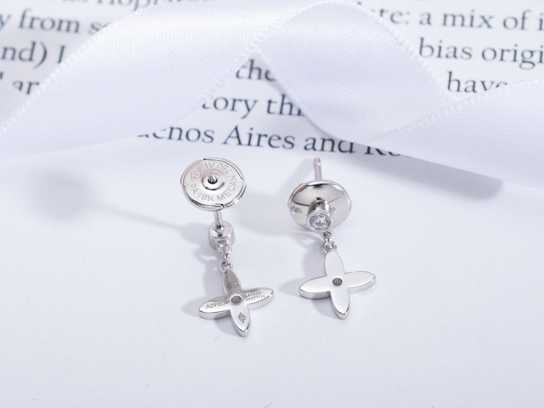 [Glow Jewelry]VIDYLLE SILVER DIAMOND MINI DROP EARRINGS