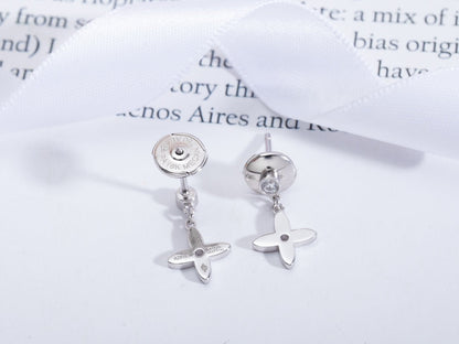 [Glow Jewelry]VIDYLLE SILVER DIAMOND MINI DROP EARRINGS