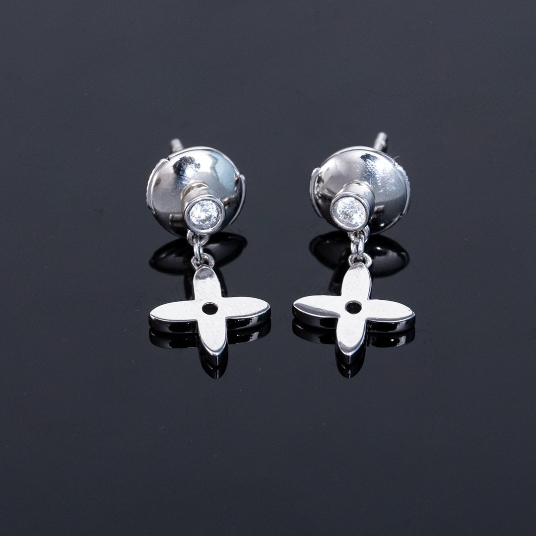 [Glow Jewelry]VIDYLLE SILVER DIAMOND MINI DROP EARRINGS
