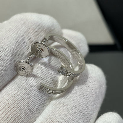 ¡®Glow Jewelry¡¯LIEBES-DIAMANT SILBERNE KREOLEN