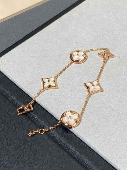¡®Glow Jewelry¡¯STAR AND SUN 5 MOTIF MOP PINK GOLD BRACELET