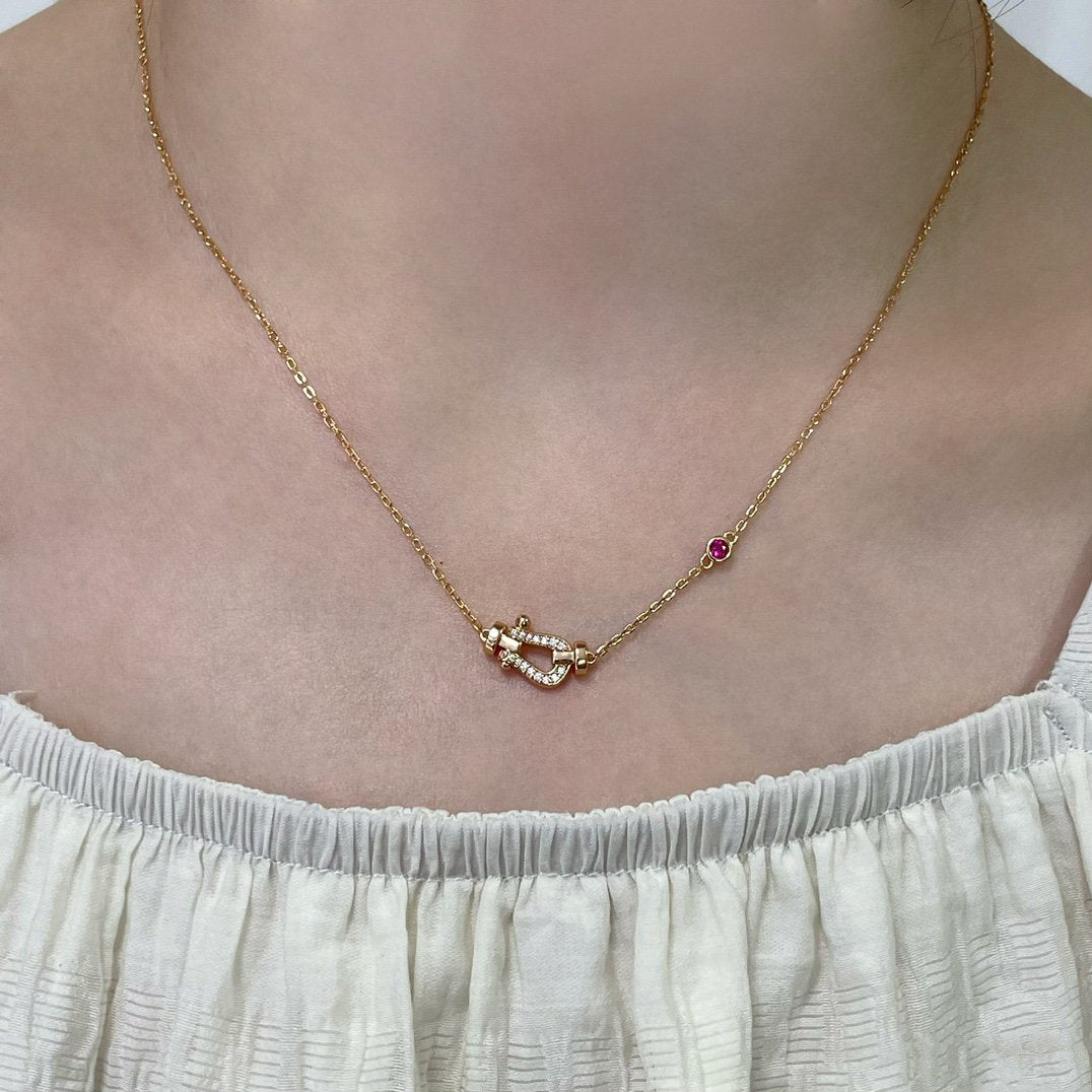 [Glow Jewelry]FORCE 10 DIAMOND PINK GOLD NECKLACE
