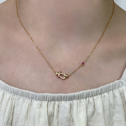 [Glow Jewelry]FORCE 10 DIAMOND PINK GOLD NECKLACE