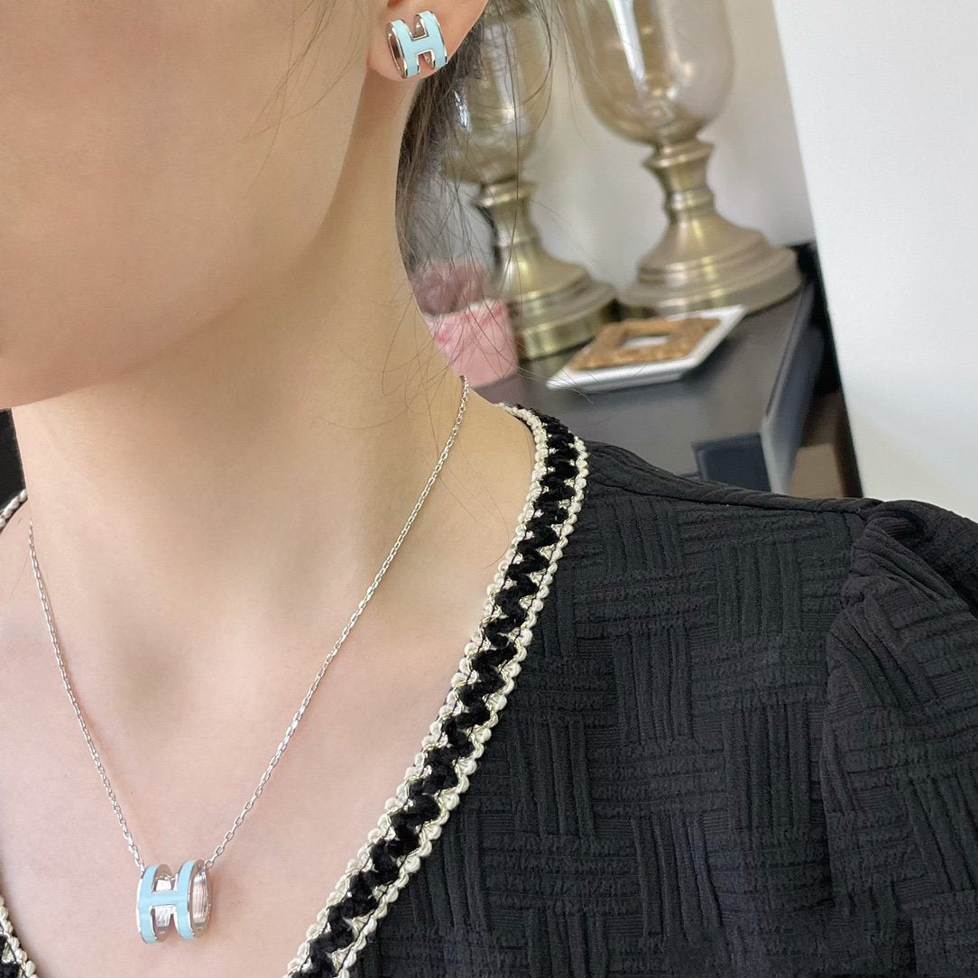 [Glow Jewelry]POP H SKY BLUE NECKLACE