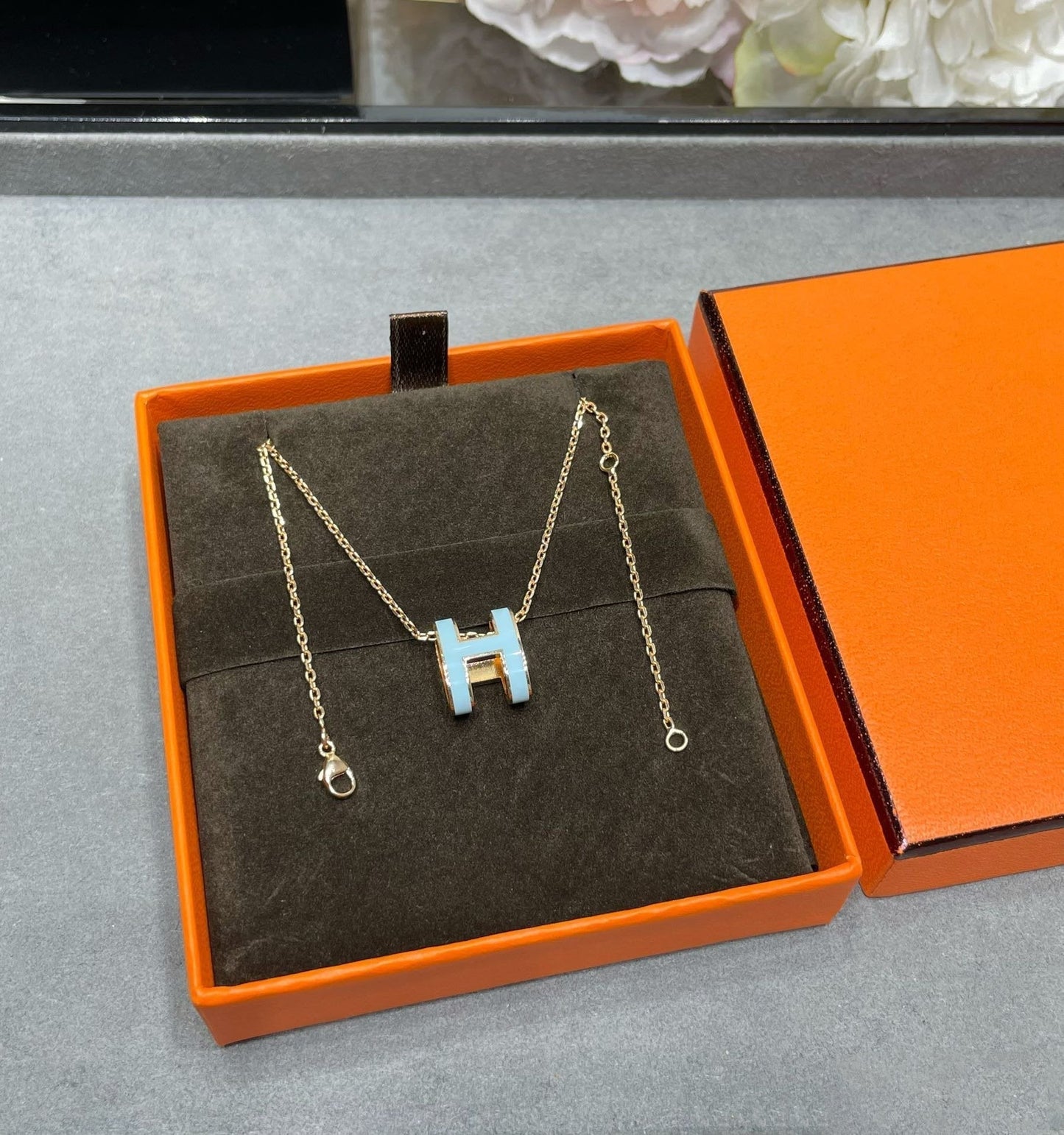 [Glow Jewelry]POP H SKY BLUE NECKLACE