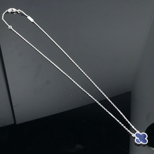 [Glow Jewelry]CLOVER PIETERSITE SILVER LONG NECKLACE