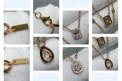 [Glow Jewelry]MY TWIN 2 ROW DIAMOND NECKLACE