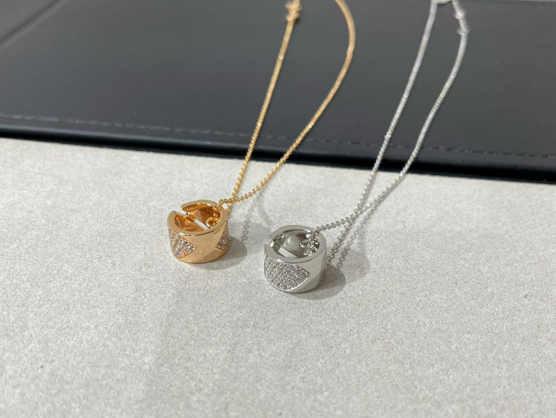 [Glow Jewelry]LIENS EVIDENCE DIAMOND PAVED NECKLACE