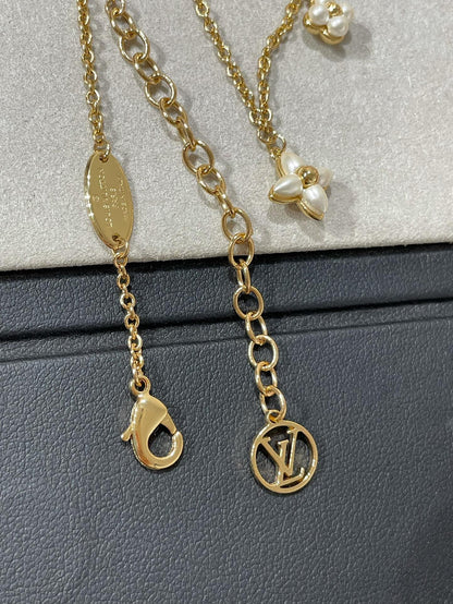 [Glow Jewelry]FLOWERGRAM GOLD MOP DOUBLE ROW NECKLACE