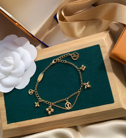 [Glow Jewelry]BLOOMING PINK GOLD MOP BRACELET
