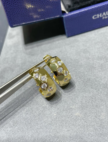 [Glow Jewelry]BEE LOVE DIAMOND HOOP EARRINGS