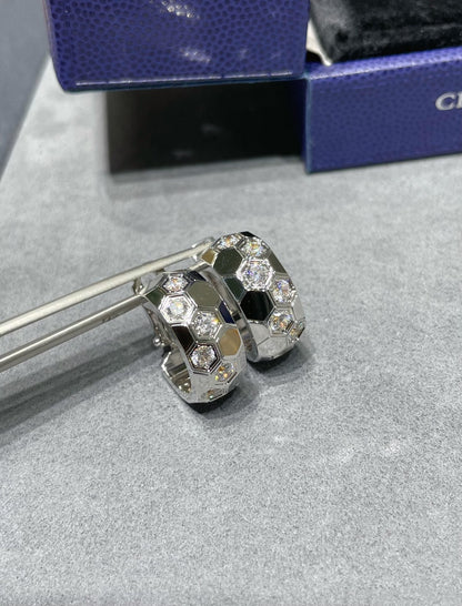 [Glow Jewelry]BEE LOVE DIAMOND HOOP EARRINGS