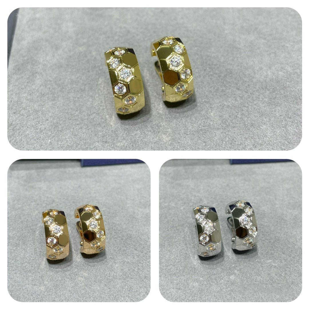 ¡®Glow Jewelry¡¯BEE LOVE DIAMOND HOOP EARRINGS