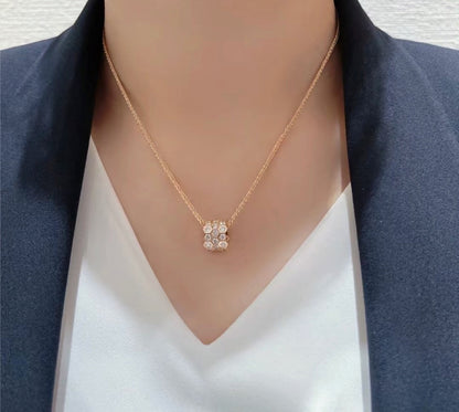 [Glow Jewelry]BEE LOVE DIAMOND PAVED 3 ROW NECKLACE