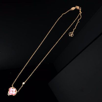 ¡®Glow Jewelry¡¯COLOR BLOSSOM PINK MOP SUN GOLD NECKLACE