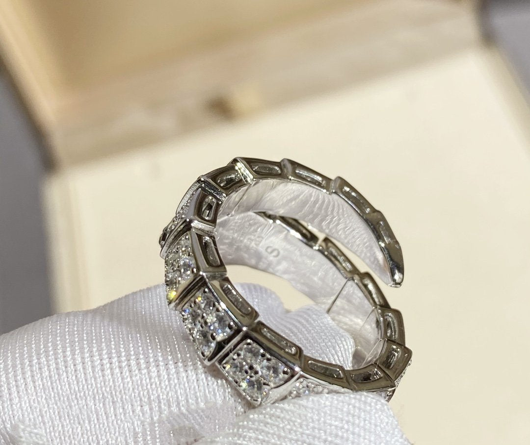 [Glow Jewelry]SERPENTI RING SILVER DIAMOND PAVED