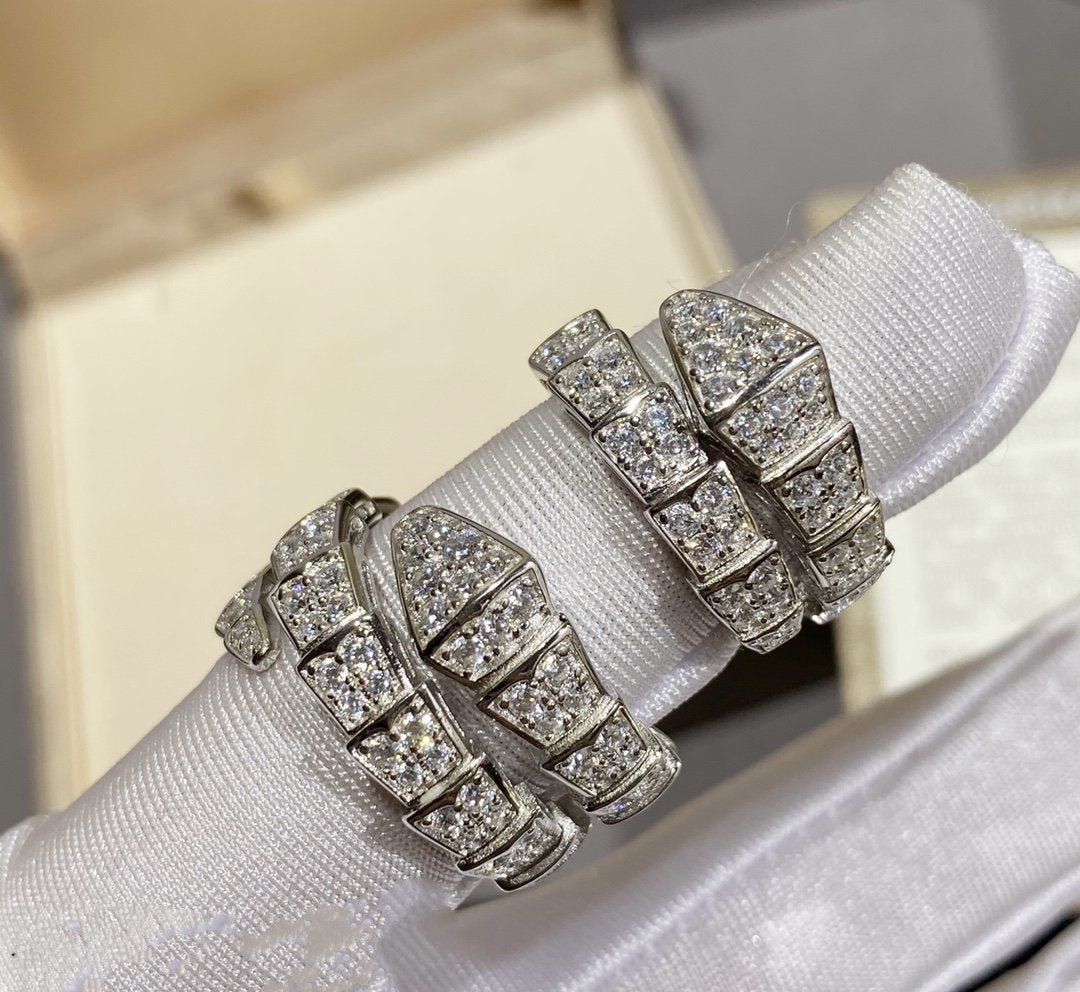 [Glow Jewelry]SERPENTI RING SILVER DIAMOND PAVED
