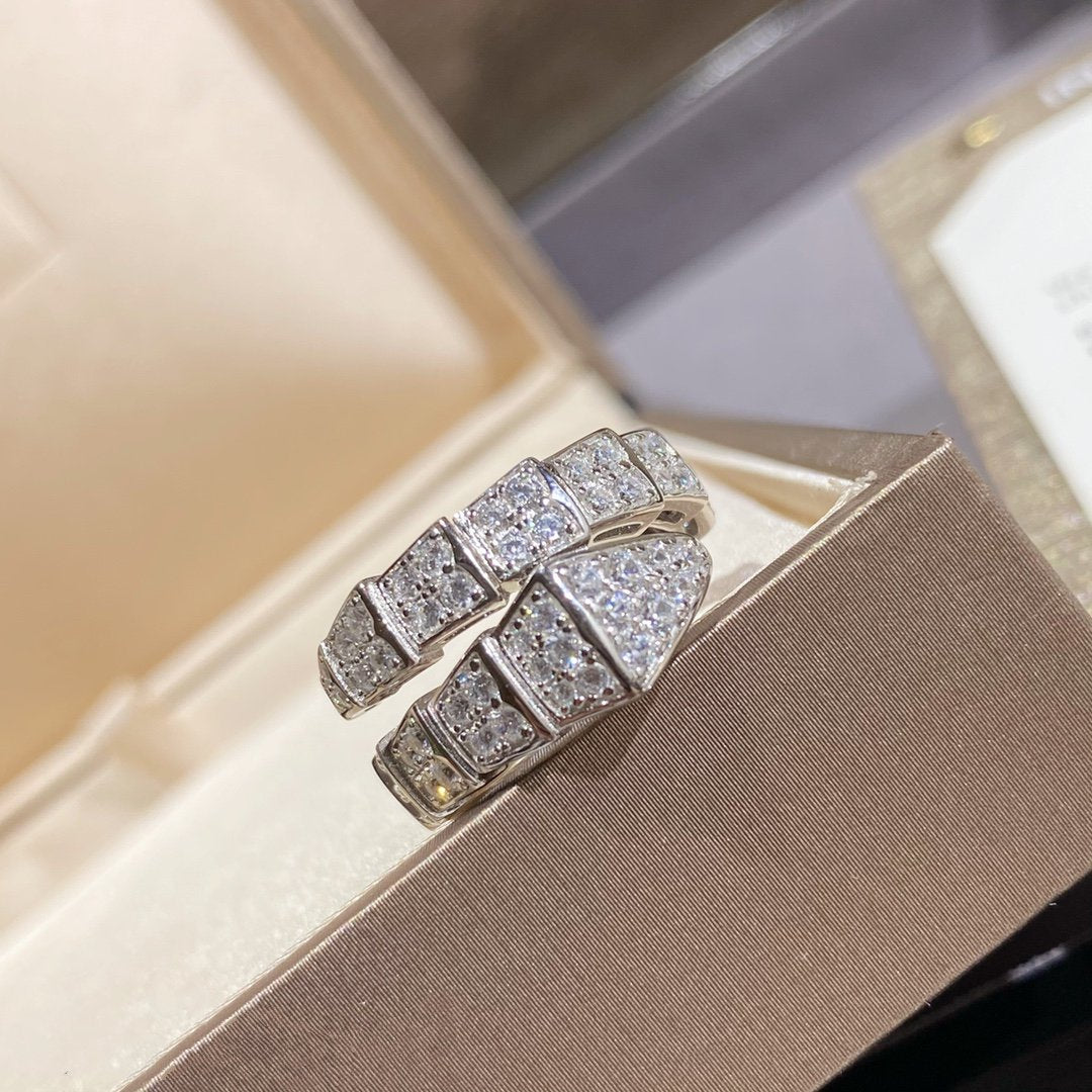 [Glow Jewelry]SERPENTI RING SILVER DIAMOND PAVED