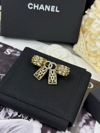 [Glow Jewelry]25K Hollow Bow Brooch
