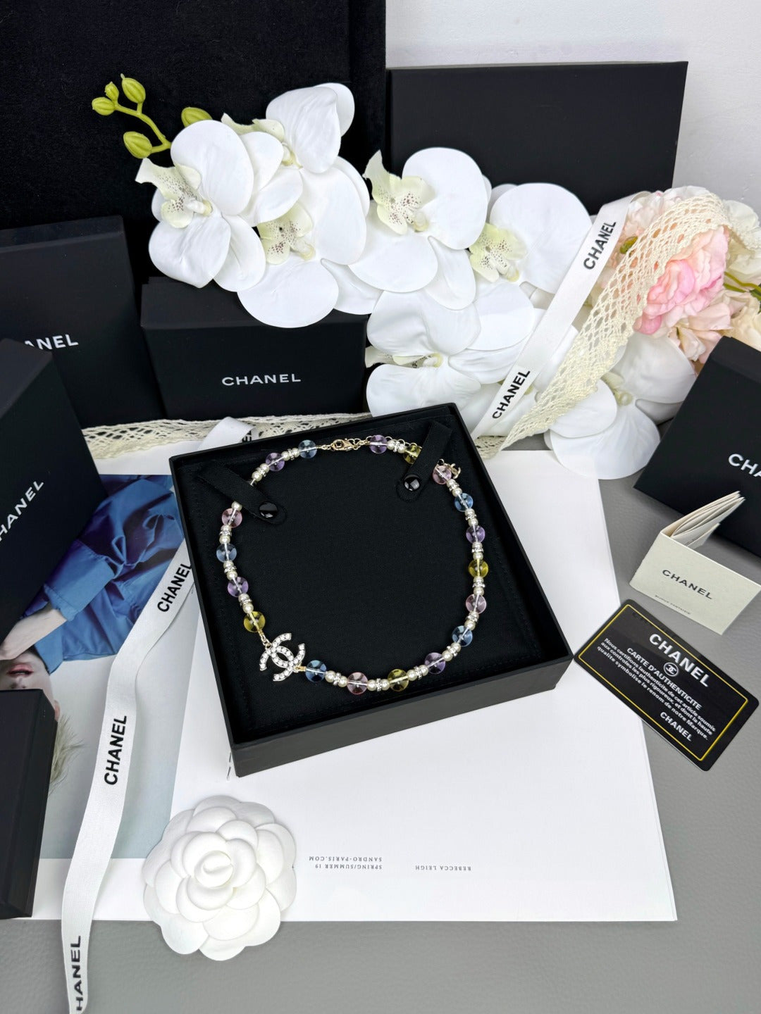 [Glow Jewelry]26C New Spring Collection Colorful Transparent Resin Necklace