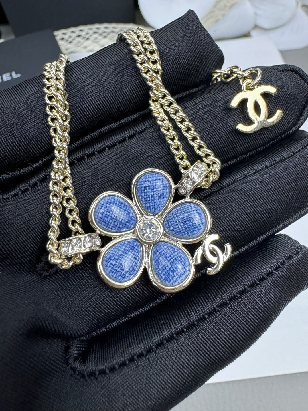 [Glow Jewelry]VOLTE New Blue Floral Double-Layer Bracelet