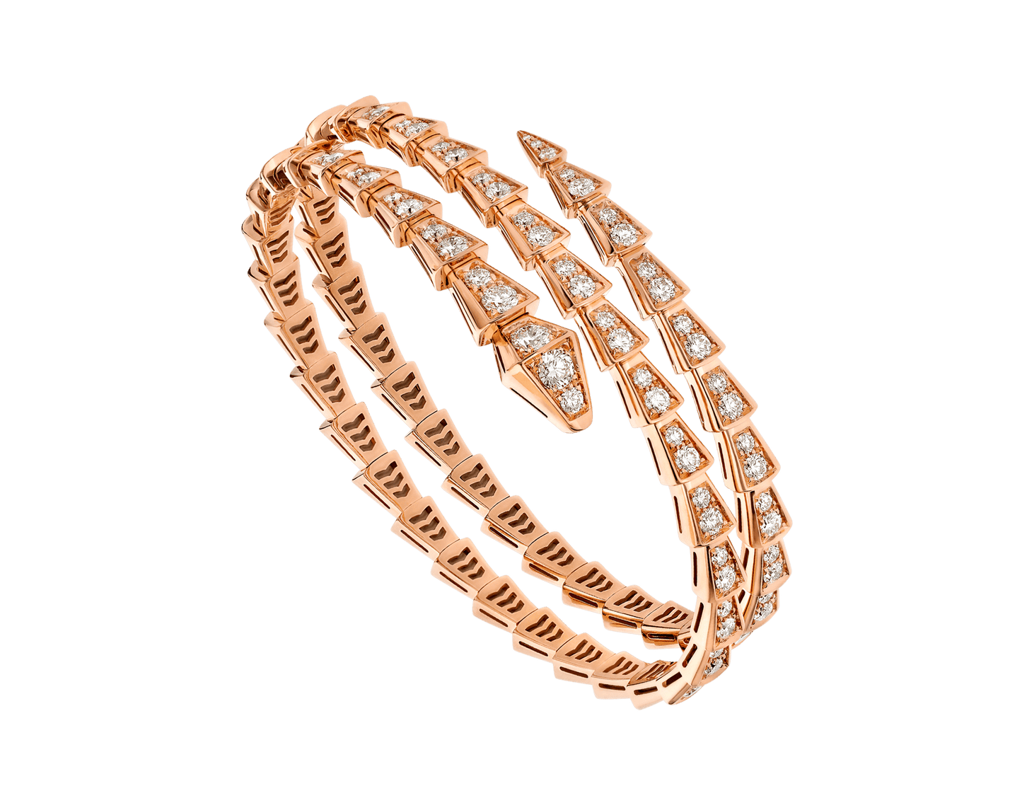 [Glow Jewelry]SERPENTI BRACELET PINK GOLD DIAMOND DOUBLE ROW