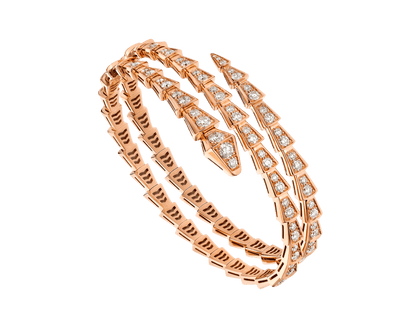 [Glow Jewelry]SERPENTI BRACELET PINK GOLD DIAMOND DOUBLE ROW