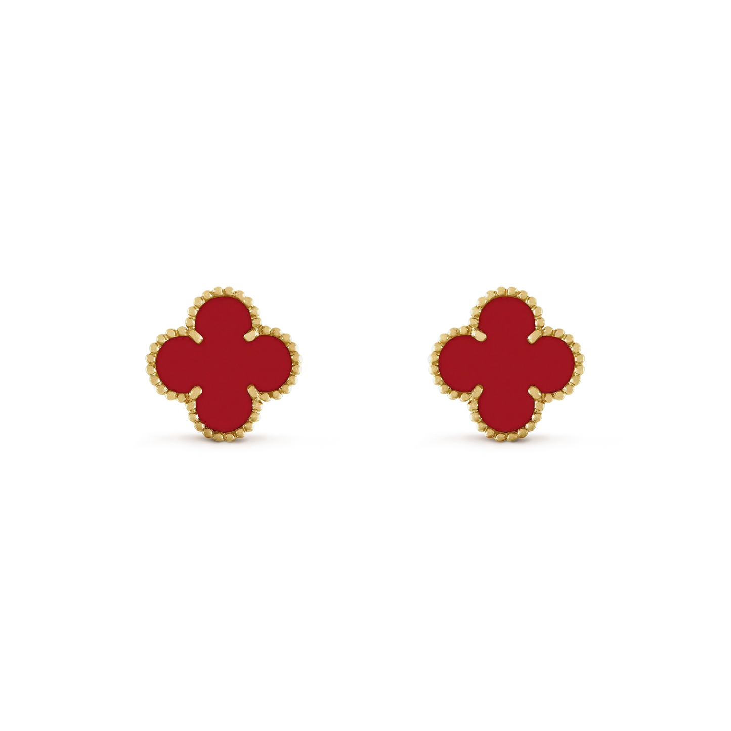 ¡®Glow Jewelry¡¯CLOVER MINI 9.5MM CARNELIAN EARRINGS