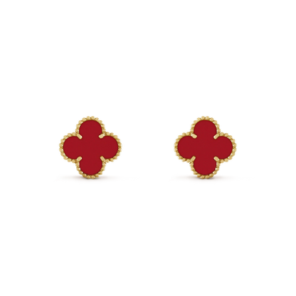 [Glow Jewelry]CLOVER MINI 9.5MM CARNELIAN EARRINGS