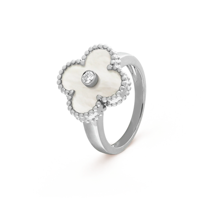 [Glow Jewelry]CLOVER SILVER MOP DIAMOND RING