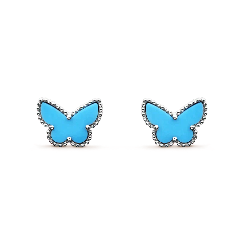 [Glow Jewelry]BUTTERFLY TURQUOISE EARRINGS SILVER