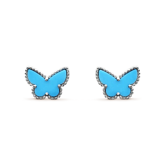 [Glow Jewelry]BUTTERFLY TURQUOISE EARRINGS SILVER