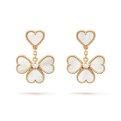 [Glow Jewelry]CLOVER SWEET WHITE MOP EARRINGS